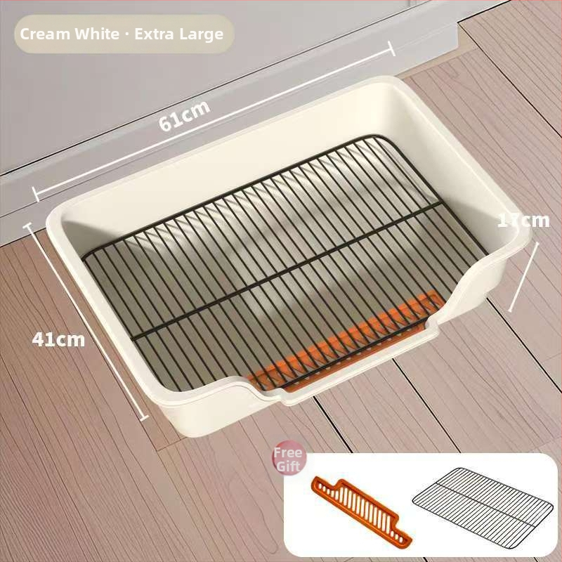 Τουαλέτα σκύλου με μεταλλικό πλέγμα και δίσκο PP, εύκολος καθαρισμός, ανθεκτικό υλικό: σίδηρος + PP