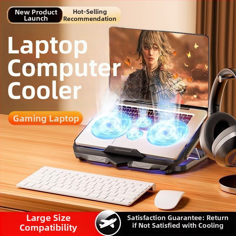 Nešiojamojo kompiuterio aušintuvas su įmontuotu ventiliatoriumi – oro aušinimas, skirtas nešiojamiesiems įrenginiams, PlayBook ir kitiems įrenginiams