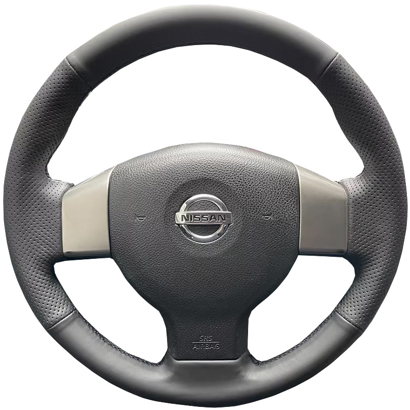 Ručno šivana kožna navlaka za volan za Nissan Sylphy Classic (Liwei, Yida, Tiida), potpuna zaštita