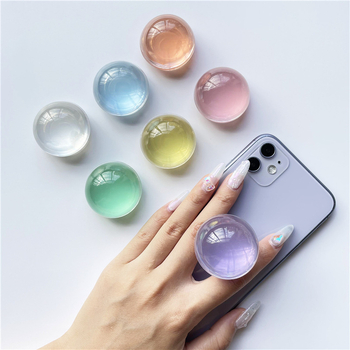 Snap-on telefona statīvs uz galdu, polosfēriska forma, PC materiāls, modelis 01, pielāgošanas atbalsts