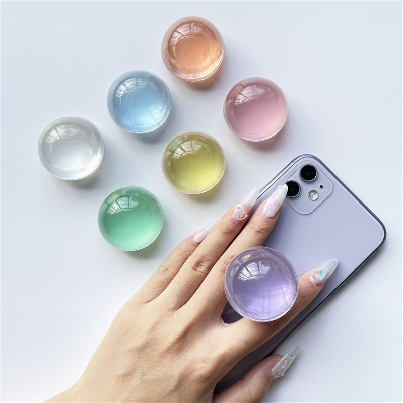 Snap-on telefona statīvs uz galdu, polosfēriska forma, PC materiāls, modelis 01, pielāgošanas atbalsts