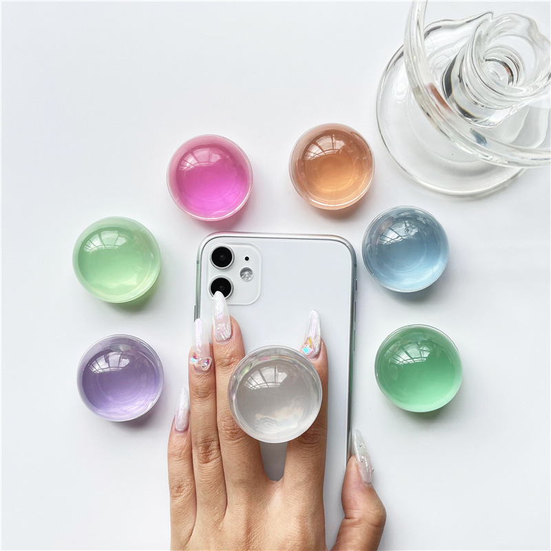 Snap-on telefona statīvs uz galdu, polosfēriska forma, PC materiāls, modelis 01, pielāgošanas atbalsts