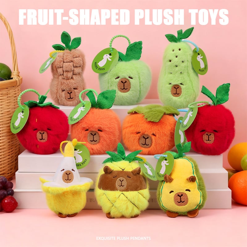 Κλειδοθήκη από λούτρινο με καπιμπάρα - υπερ-μαλακό λούτρινο, γέμισμα PP βάμβακι, κατάλληλο για 14+