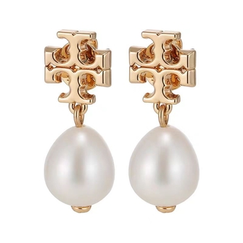 Ženski naušnice od prirodnih bisera u obliku križa, ručna izrada, 925 srebrna post, barokni stil