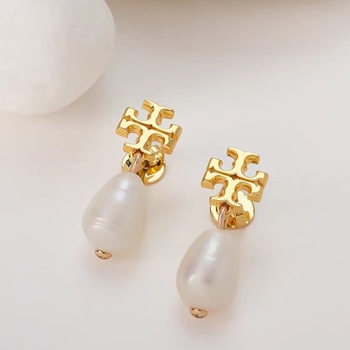 Ženski naušnice od prirodnih bisera u obliku križa, ručna izrada, 925 srebrna post, barokni stil