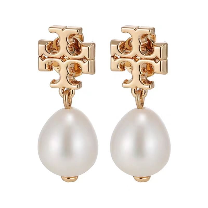 Ženski naušnice od prirodnih bisera u obliku križa, ručna izrada, 925 srebrna post, barokni stil