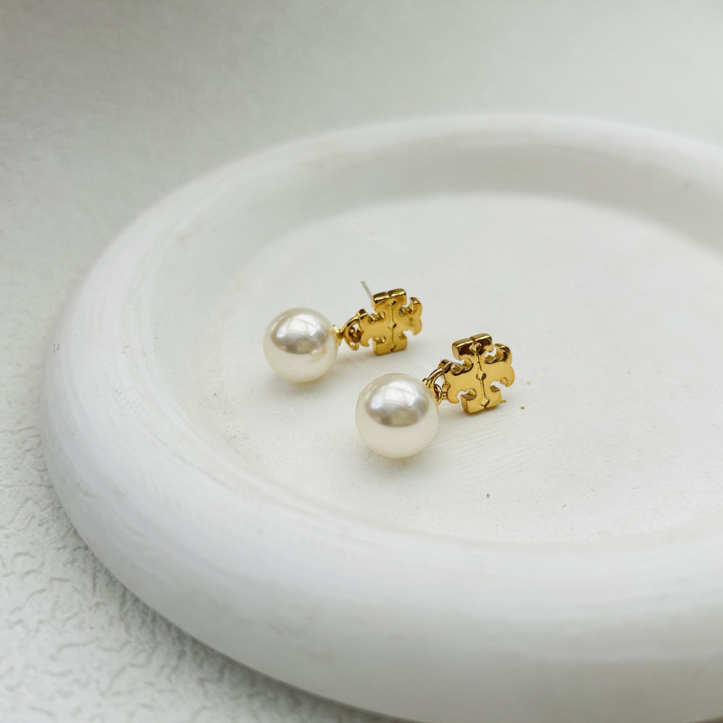 Ženski naušnice od prirodnih bisera u obliku križa, ručna izrada, 925 srebrna post, barokni stil