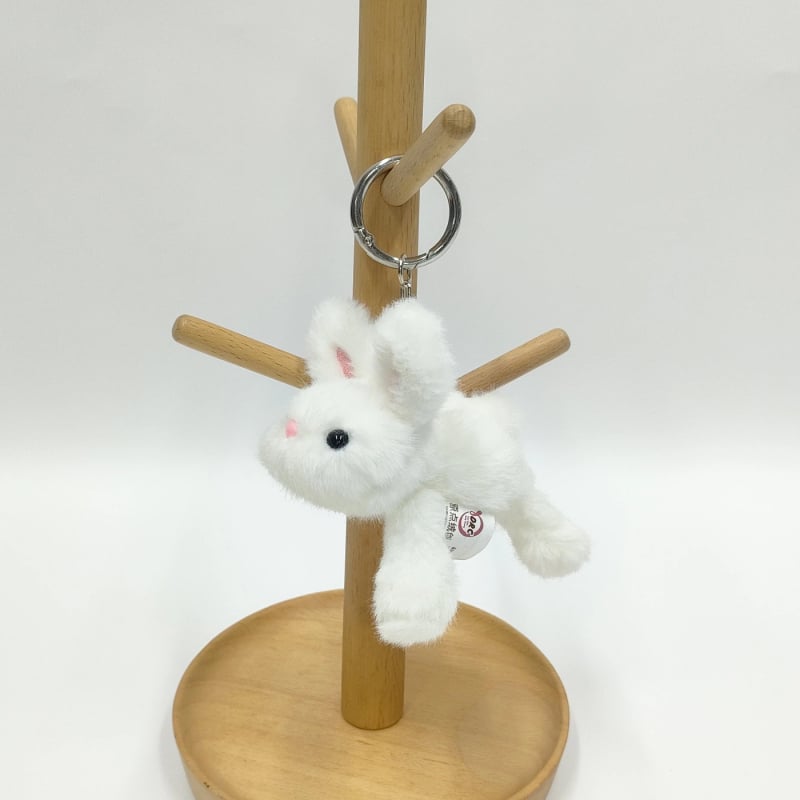 Λούτρινο κουκλάκι - Λαγουδάκι, κοντό γούνινο ύφασμα, γέμισμα PP βαμβάκι, για ηλικίες 7–14 ετών