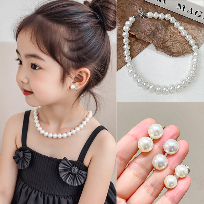 Gyerekeknek szóló gyöngy nyaklánc, rajzfilmfigurás stílus, golyós lánccal, 3-10 évesek, 2025 nyár