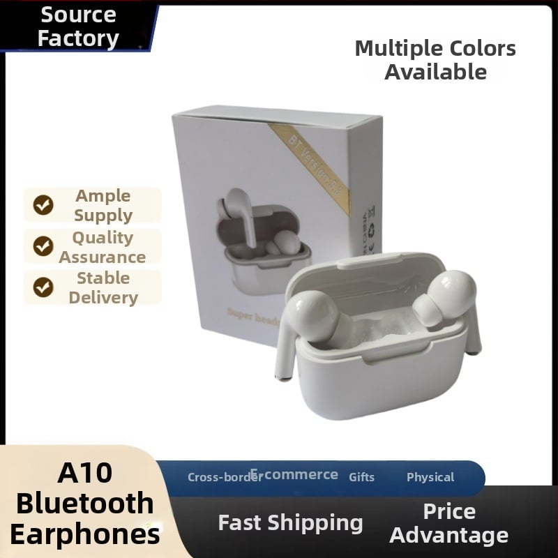 A10Pro bezvadu Bluetooth ausu austiņas – stereo, trokšņa samazināšana, Bluetooth 5.0, akumulatora darbības laiks 4–8 stundas