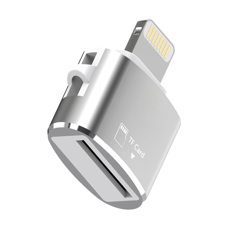 Cititor de carduri TF USB 2.0 Carcasă din aliaj de aluminiu, conexiune externă, suportă carduri TF, greutate 6 g