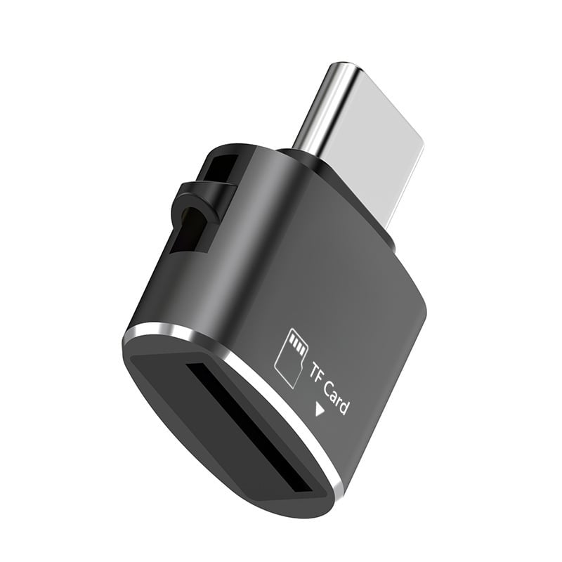 Cititor de carduri TF USB 2.0 Carcasă din aliaj de aluminiu, conexiune externă, suportă carduri TF, greutate 6 g