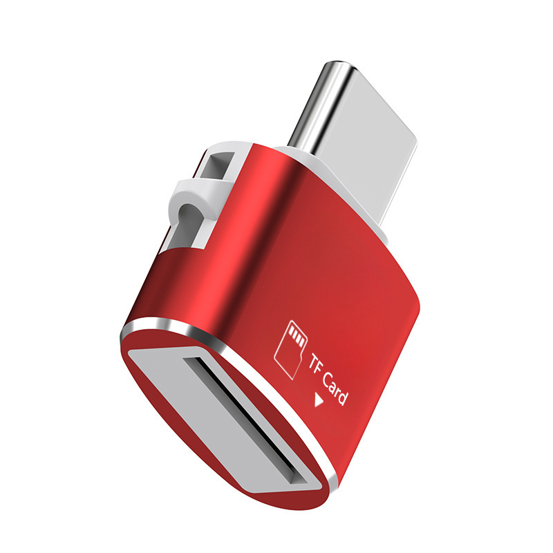 Cititor de carduri TF USB 2.0 Carcasă din aliaj de aluminiu, conexiune externă, suportă carduri TF, greutate 6 g