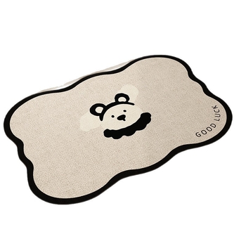 Covor de baie în formă de extraterestru, cu design cartoon, din diatom mud, uscare rapidă, anti-derapare, imprimare personalizabilă, potrivit pentru baie și intrare