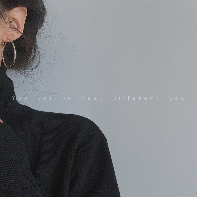 Hansha Geometrijski bakreni naušnice, jednostavan stil, elektroplatirane, ušna igla od srebra 925