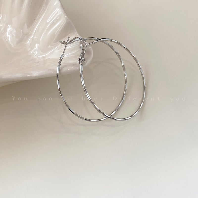 Hansha Geometrijski bakreni naušnice, jednostavan stil, elektroplatirane, ušna igla od srebra 925