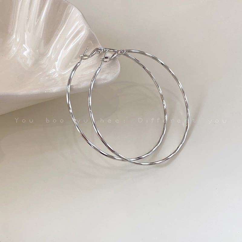 Hansha Geometrijski bakreni naušnice, jednostavan stil, elektroplatirane, ušna igla od srebra 925