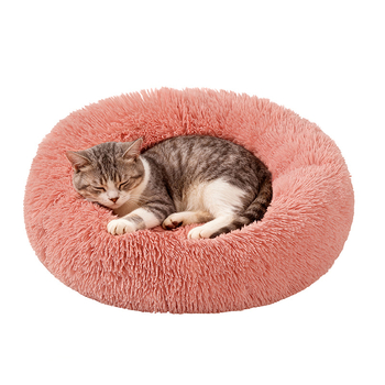Кръгло плюшено кучешко гнездо, мие се, лесно монтиране, произведено в Zhejiang