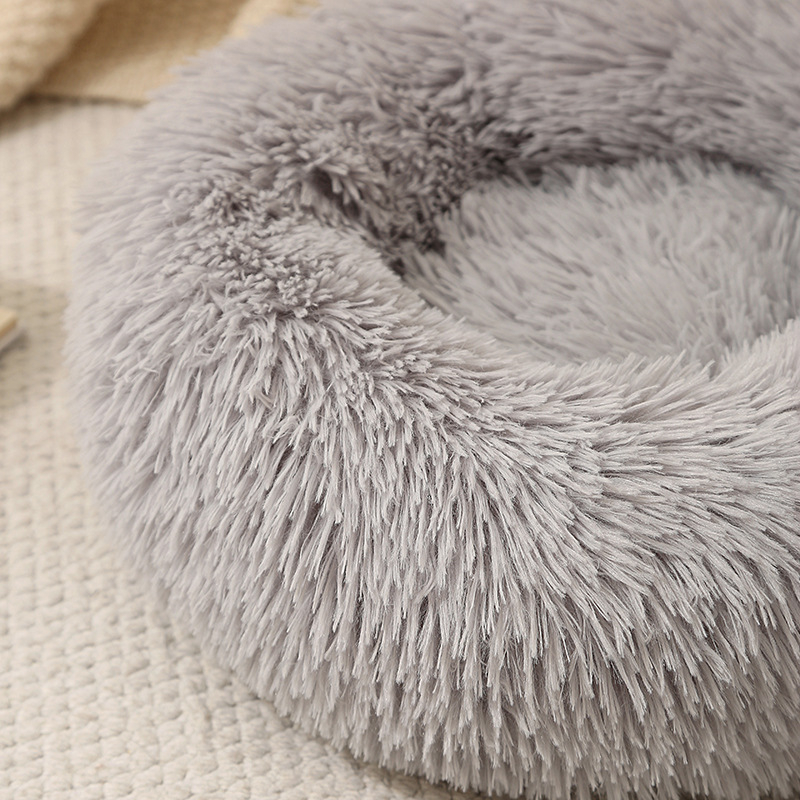 Кръгло плюшено кучешко гнездо, мие се, лесно монтиране, произведено в Zhejiang