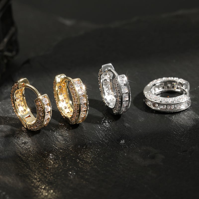 Медни обици със циркон и звезден мотив, луксозен стил, електроплатени, Jun zi, пролет 2025