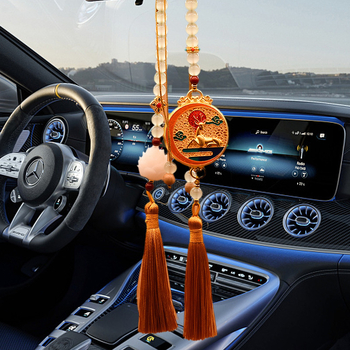 Будда автомобилна висулка за огледало, орнамент с лотос, модерен стил, персонализираема вътрешна декорация за кола