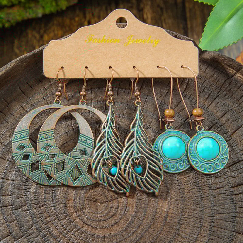 Обици – бохемски геометрични ресни с кристали, цинкова сплав, за жени, пролет 2024