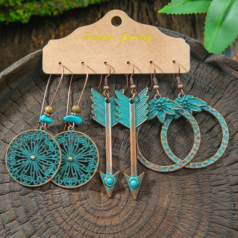 Обици – бохемски геометрични ресни с кристали, цинкова сплав, за жени, пролет 2024