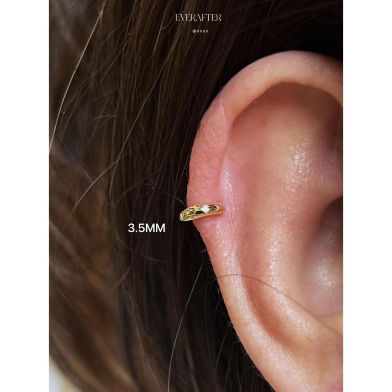 Ушна костна халка Jennie стил, супер мини, гладка повърхност, прост пръстен (Материал: Друго; Стил: Ниша; Година/Сезон: Друго)