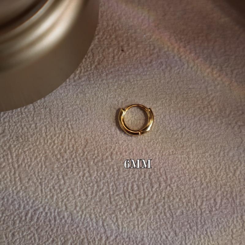 Ушна костна халка Jennie стил, супер мини, гладка повърхност, прост пръстен (Материал: Друго; Стил: Ниша; Година/Сезон: Друго)