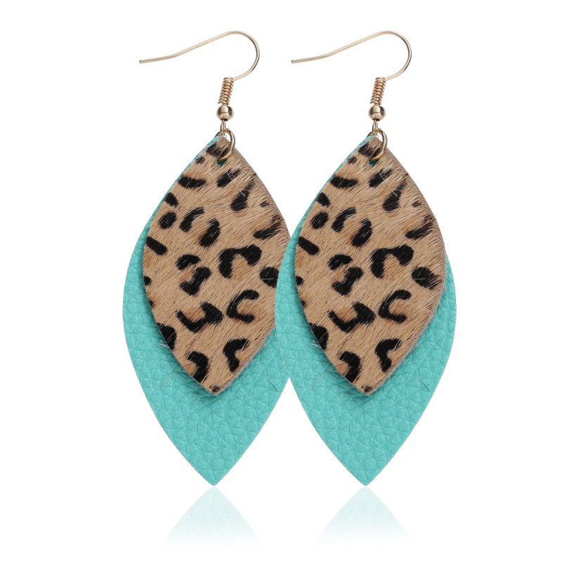 Cercei - Piele Cortex, formă picătură, primăvara 2023, stil lux ușor (Origine: Jinhua)