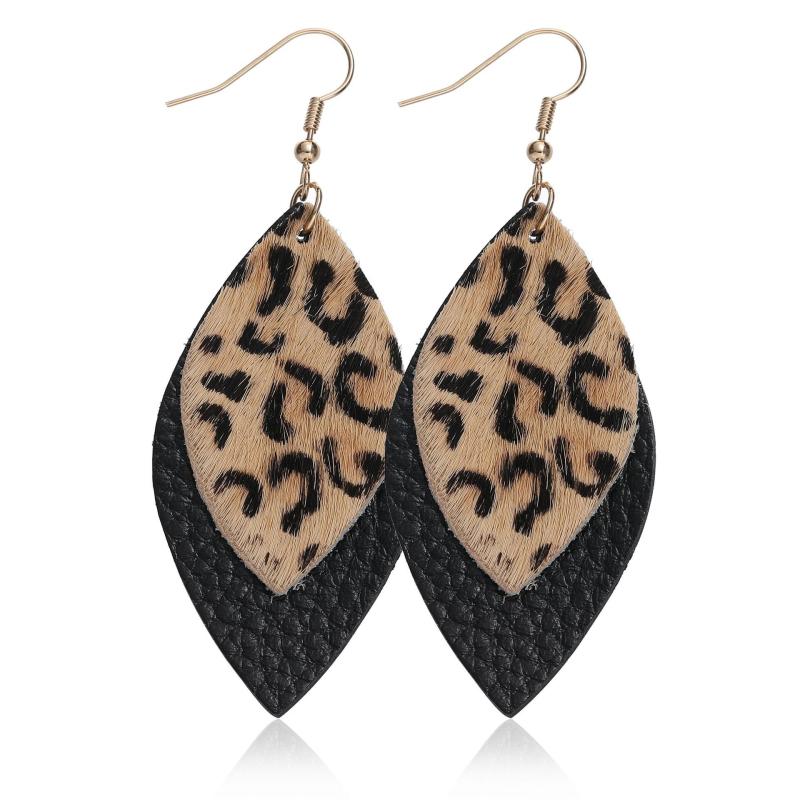 Cercei - Piele Cortex, formă picătură, primăvara 2023, stil lux ușor (Origine: Jinhua)