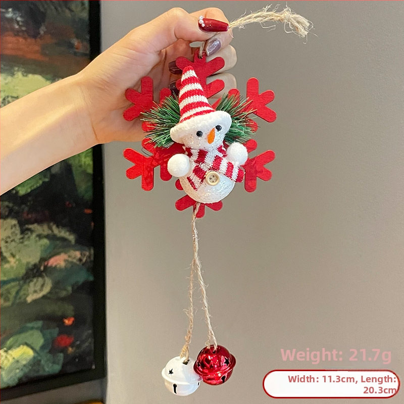 Ručne háčkovaná vlnená vianočná ponožka so srdiečkami, slzičkami a zvončekmi, karikatúrna vysokokvalitná ozdoba, pôvod Yiwu