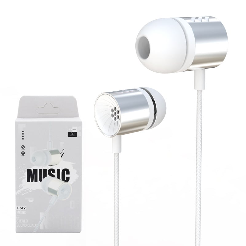 Vadu in-ear austiņas L312, 3.5 mm taislais spraudnis, 1.1 m kabelis, 16 Ω, 20–2000 Hz