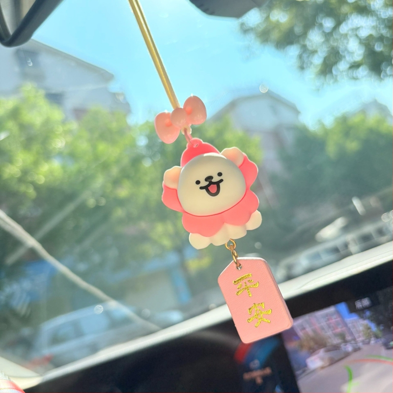 Line Puppy auto prívesok - plast, kreslený štýl, vnútorná dekorácia, ozdoby do auta