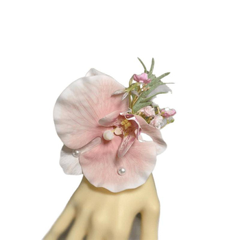 Esküvői koszorú mesterséges virágokkal: Calla Lily és Butterfly Orchid, uniszex, szülők koszorúja, teljes családi készlet, üzleti találkozókhoz