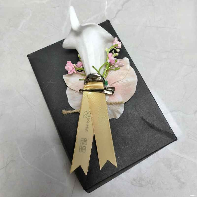 Esküvői koszorú mesterséges virágokkal: Calla Lily és Butterfly Orchid, uniszex, szülők koszorúja, teljes családi készlet, üzleti találkozókhoz