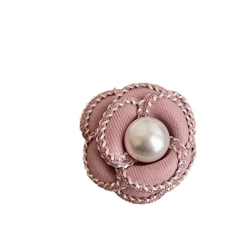 Ronerai Camellia Pearl Bross — Metalni geometrijski oblik, Elektroplatiranje, INS stil, Ženski ukras