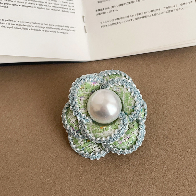 Ronerai Camellia Pearl Bross — Metalni geometrijski oblik, Elektroplatiranje, INS stil, Ženski ukras