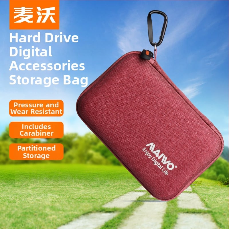 MAIWO KT02 PU dėklas kietajam diskui – nešiojama apsaugos dėžutė, OEM apdorojimas, įtrauktas 1 mobiliojo kietojo disko saugojimo paketas