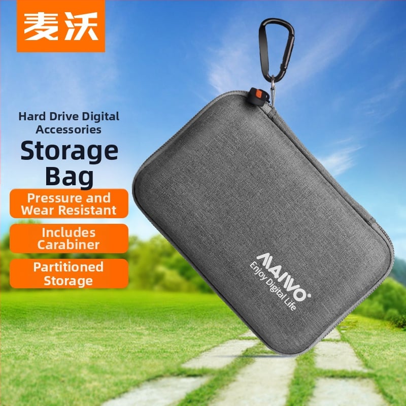 MAIWO KT02 PU dėklas kietajam diskui – nešiojama apsaugos dėžutė, OEM apdorojimas, įtrauktas 1 mobiliojo kietojo disko saugojimo paketas