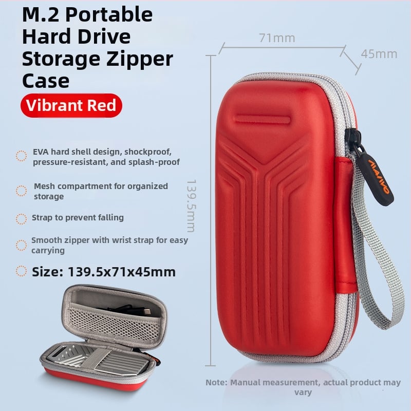 MAIWO KT02 PU dėklas kietajam diskui – nešiojama apsaugos dėžutė, OEM apdorojimas, įtrauktas 1 mobiliojo kietojo disko saugojimo paketas