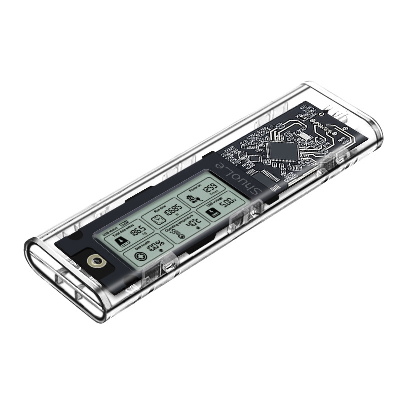 M.2 NVMe/NGFF SSD korpusas su dviejų protokolų palaikymu, išmanus skaitmeninis disko būklės rodiklis, USB 3.2 Gen2 Type-C, 10 Gbps, palaiko iki 4 TB