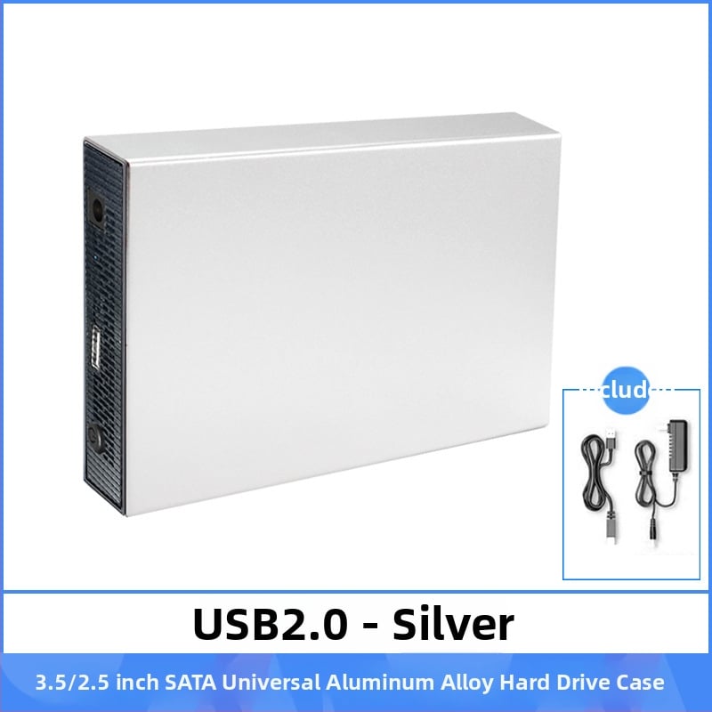 SATA kietojo disko korpusas, aliuminio lydinys, stalinis išorinis USB 3.0/Type-C, iki 18 TB, modelis ZZUC-111