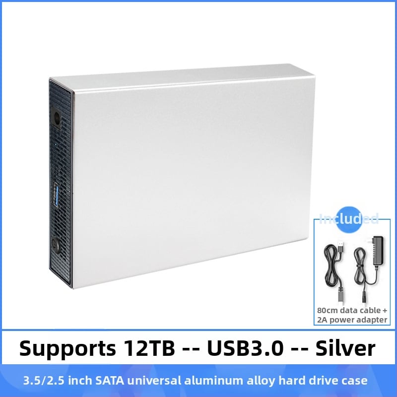 SATA kietojo disko korpusas, aliuminio lydinys, stalinis išorinis USB 3.0/Type-C, iki 18 TB, modelis ZZUC-111