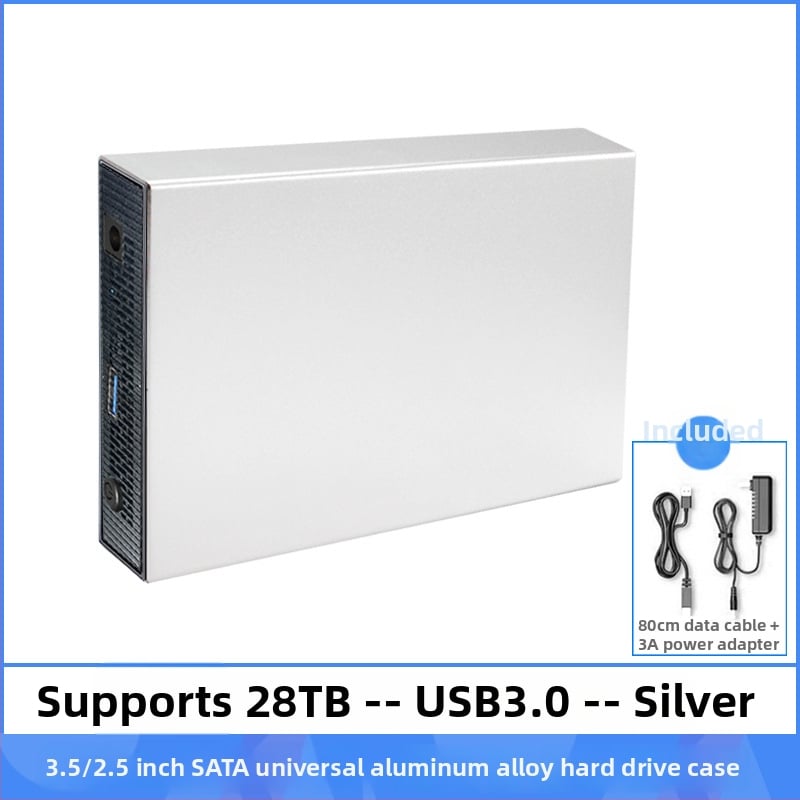 SATA kietojo disko korpusas, aliuminio lydinys, stalinis išorinis USB 3.0/Type-C, iki 18 TB, modelis ZZUC-111