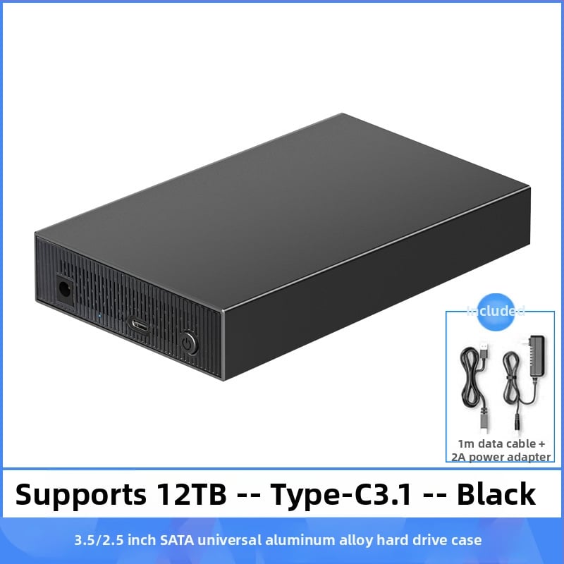 SATA kietojo disko korpusas, aliuminio lydinys, stalinis išorinis USB 3.0/Type-C, iki 18 TB, modelis ZZUC-111