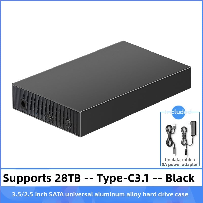 SATA kietojo disko korpusas, aliuminio lydinys, stalinis išorinis USB 3.0/Type-C, iki 18 TB, modelis ZZUC-111