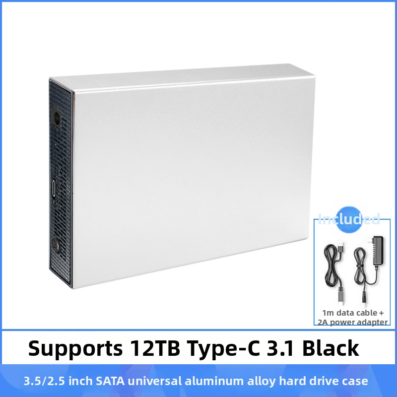 SATA kietojo disko korpusas, aliuminio lydinys, stalinis išorinis USB 3.0/Type-C, iki 18 TB, modelis ZZUC-111