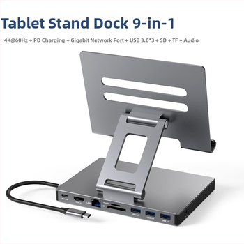 Lan Shuo USB-C docking stanica od aluminijskog legura, HDMI 2.0 i Gigabit Ethernet, 5Gbps