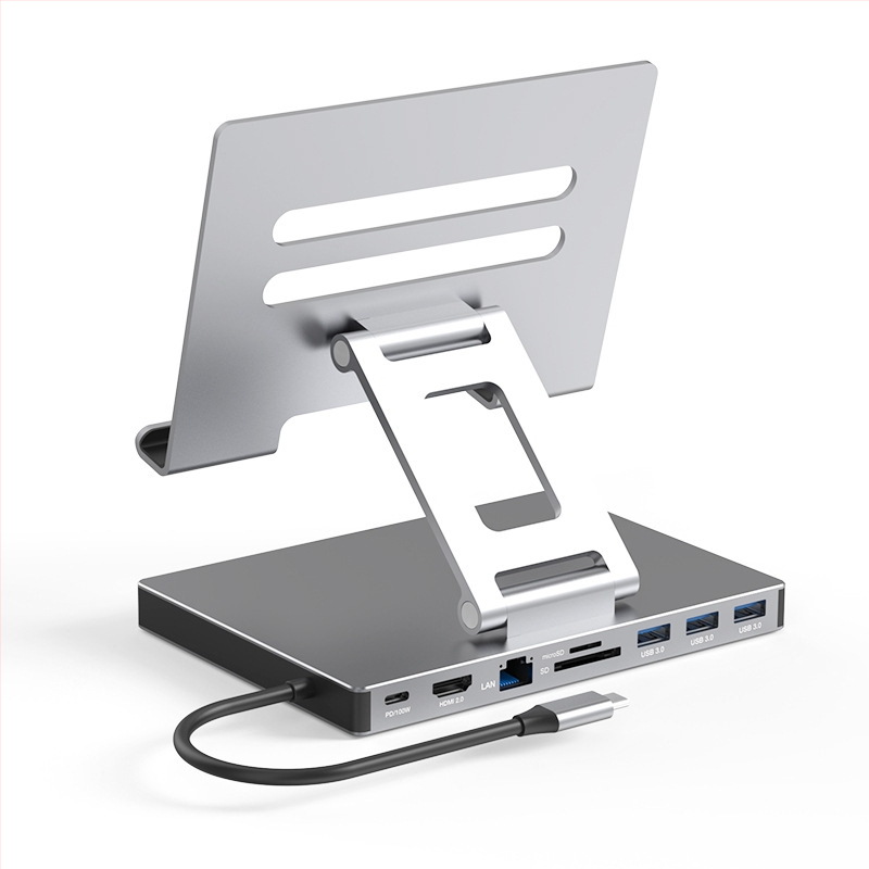 Lan Shuo USB-C docking stanica z hliníkovej zliatiny, HDMI 2.0 a Gigabit Ethernet, 5Gbps